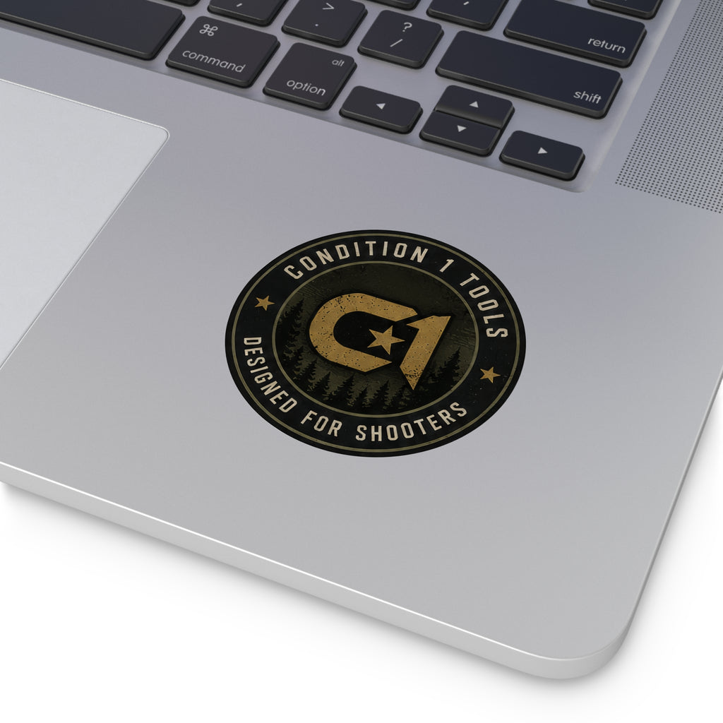 Condition 1 Tools 'Designed for Shooters' Round Vinyl Sticker