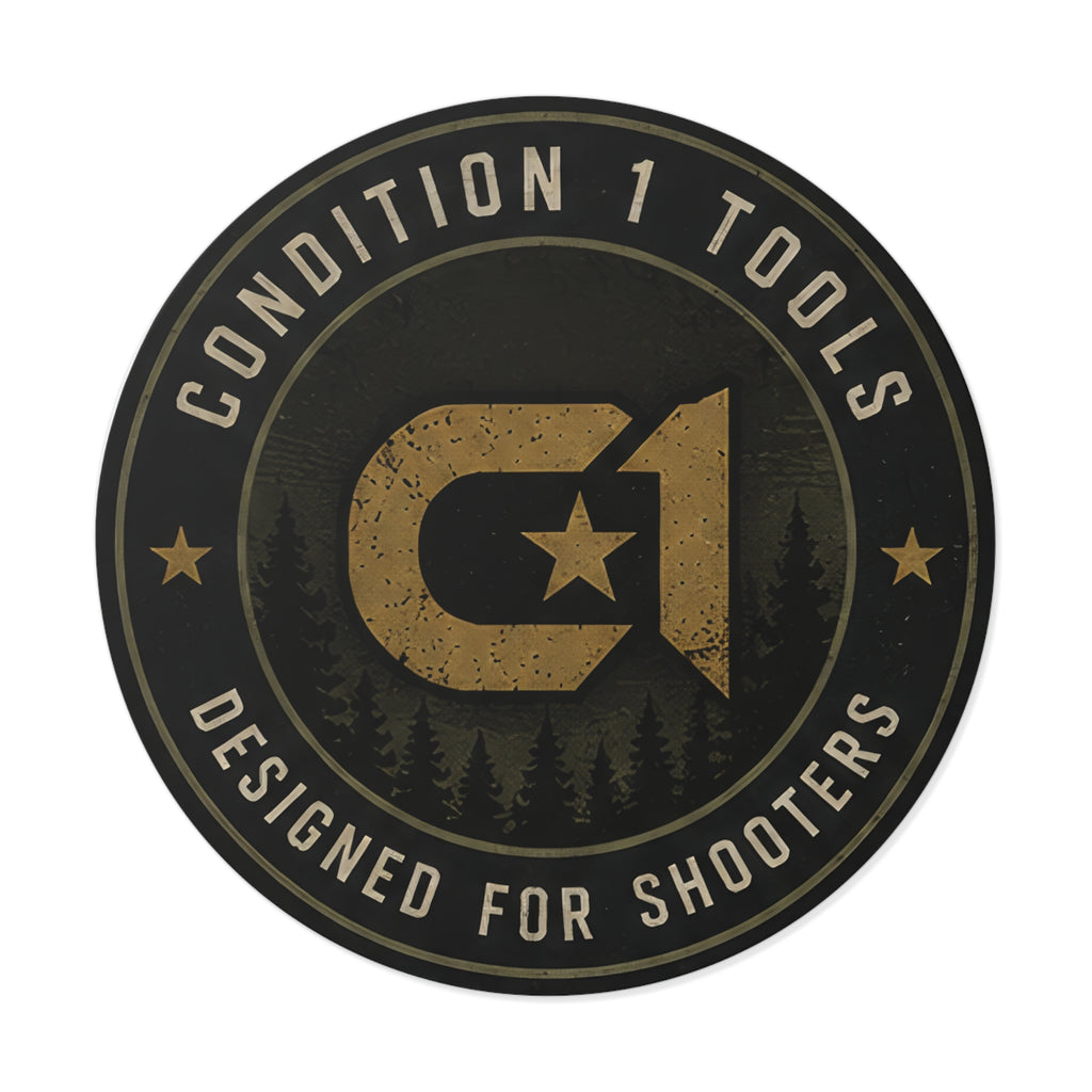 Condition 1 Tools 'Designed for Shooters' Round Vinyl Sticker