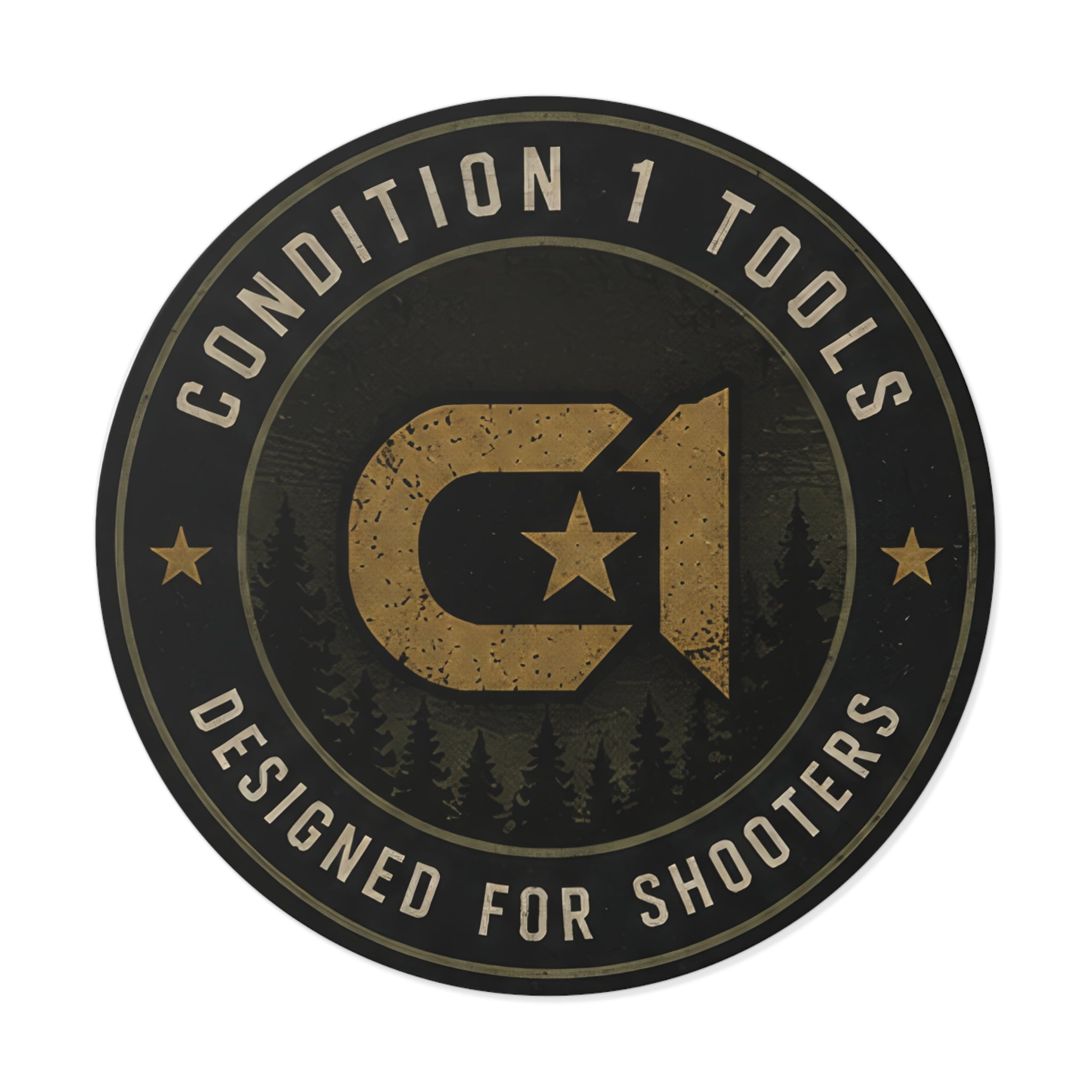 Condition 1 Tools 'Designed for Shooters' Round Vinyl Sticker