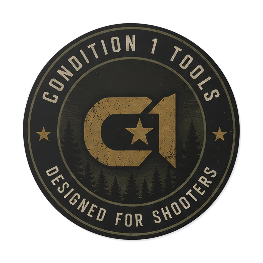 Condition 1 Tools 'Designed for Shooters' Round Vinyl Sticker
