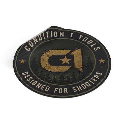 Condition 1 Tools 'Designed for Shooters' Round Vinyl Sticker