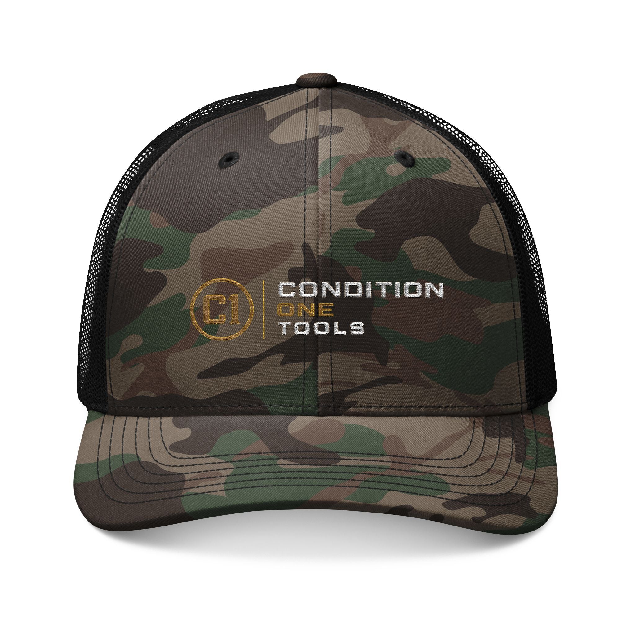 Camo Trucker Hat — Embroidered