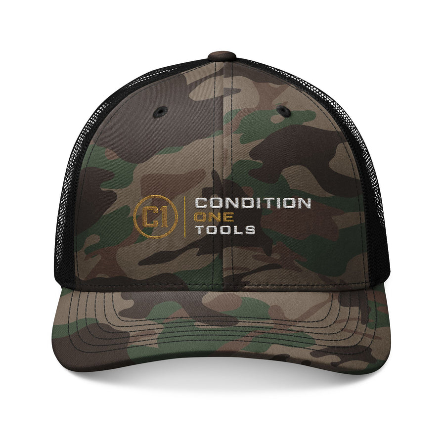 Camo Trucker Hat — Embroidered