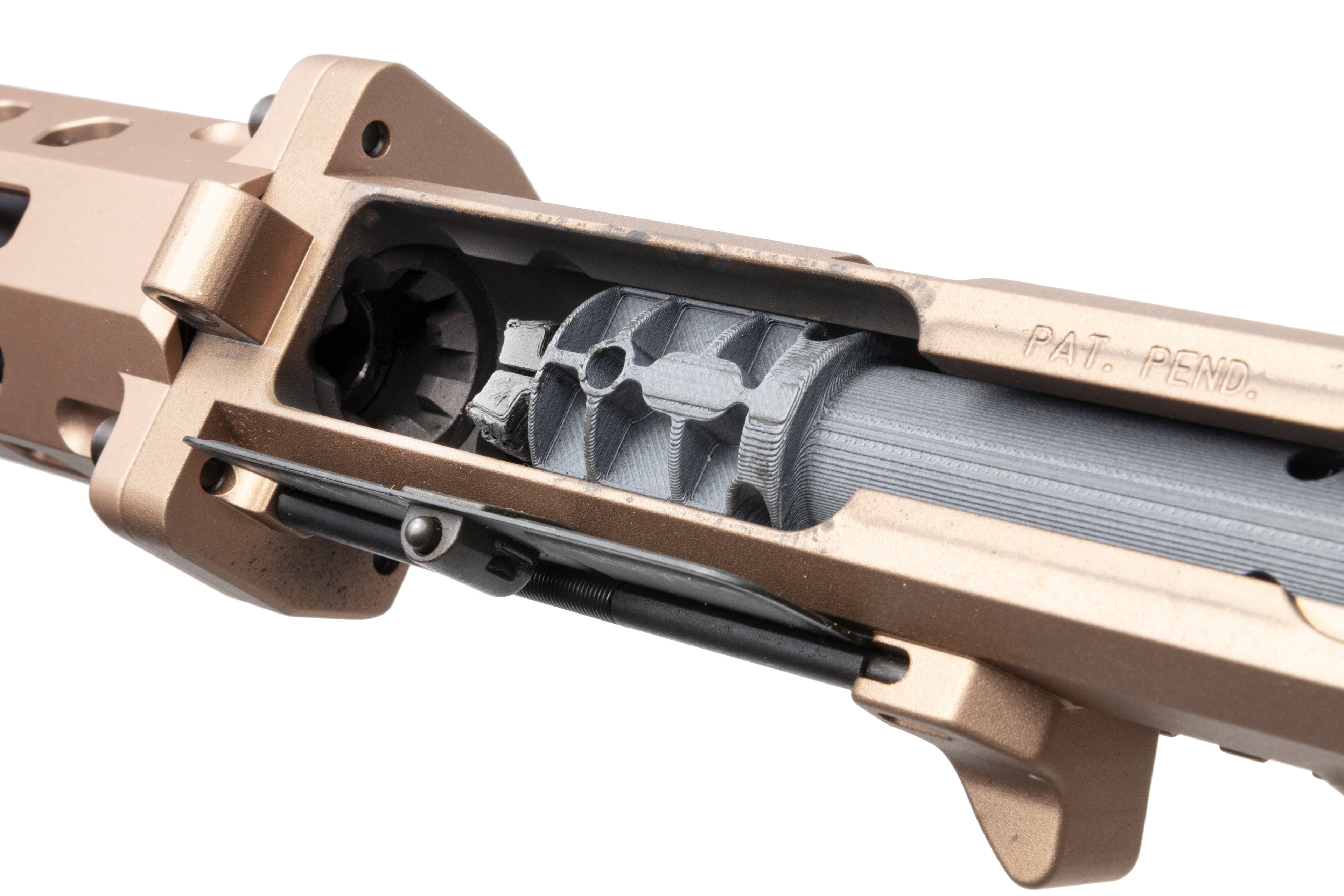 Chamber Scraper Tool scraping carbon from an AR-15 locking lug