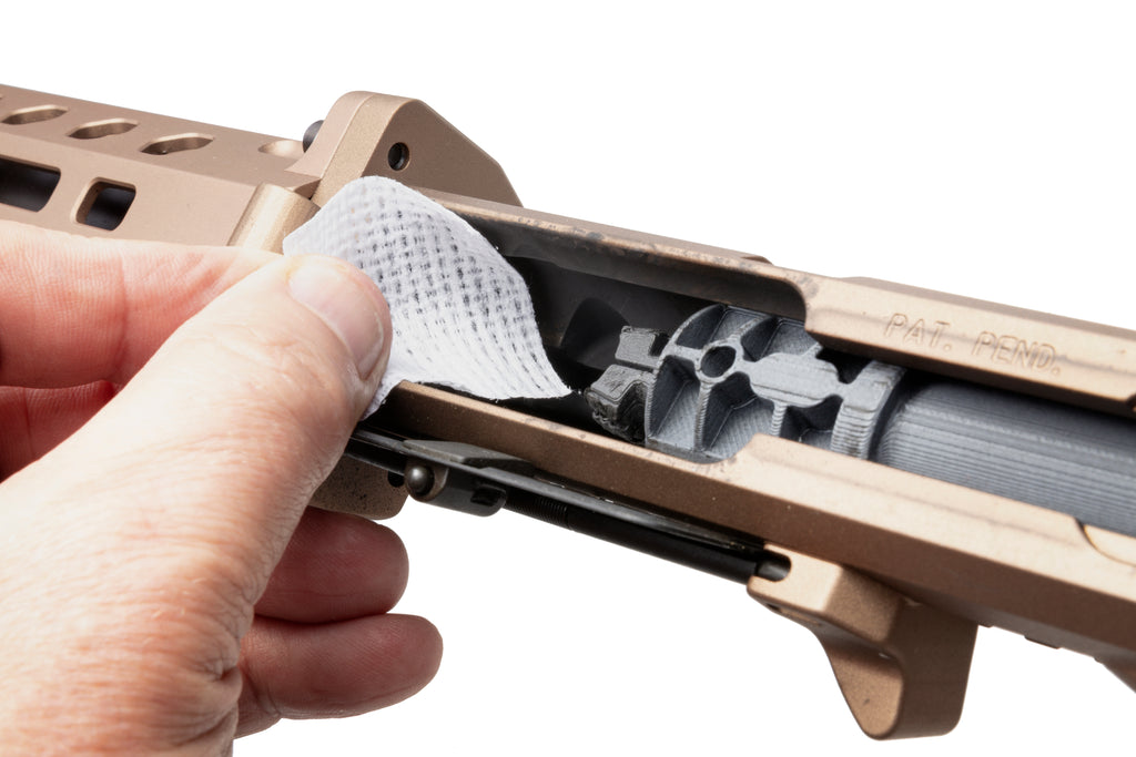 Chamber Scraper Tool being used to clean an AR-15 star chamber
