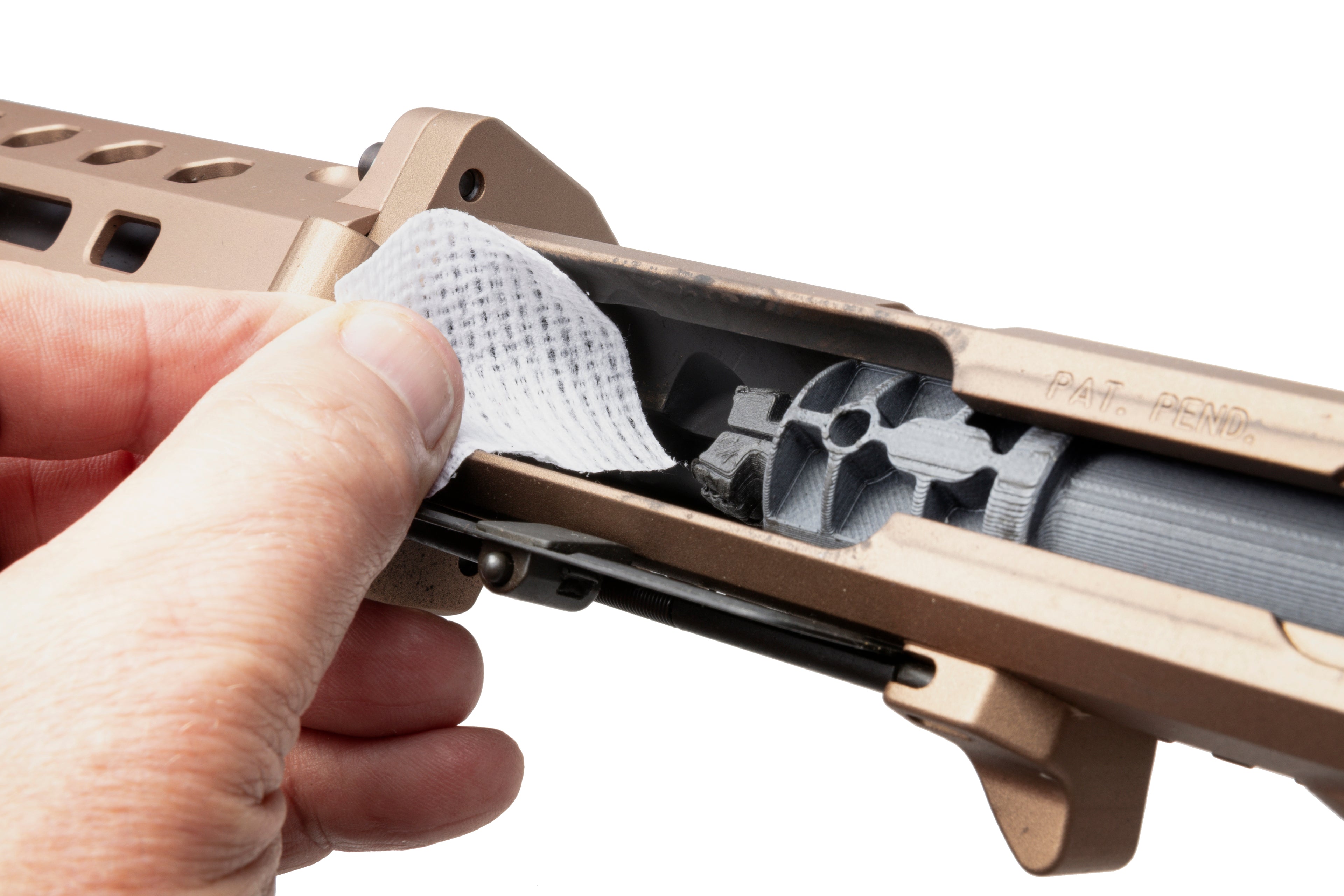 Chamber Scraper Tool being used to clean an AR-15 star chamber